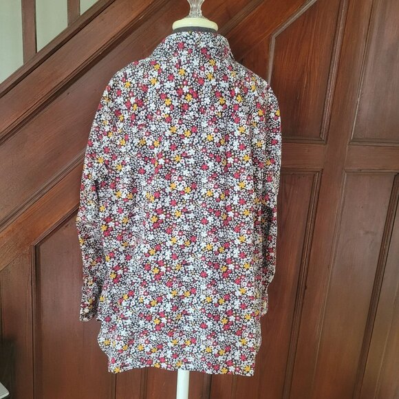 Tommy Hilfiger Womens Floral Button-Up Shirt Multicolor Long Sleeve 1X - Picture 2 of 4